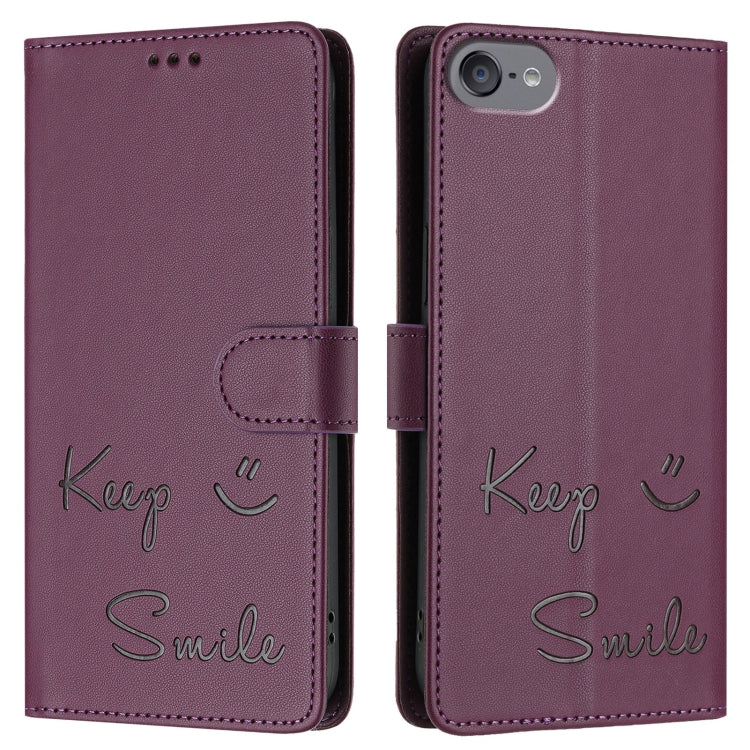 For iPod Touch 7 / 6 / 5 Smile Embossing RFID Leather Phone Case