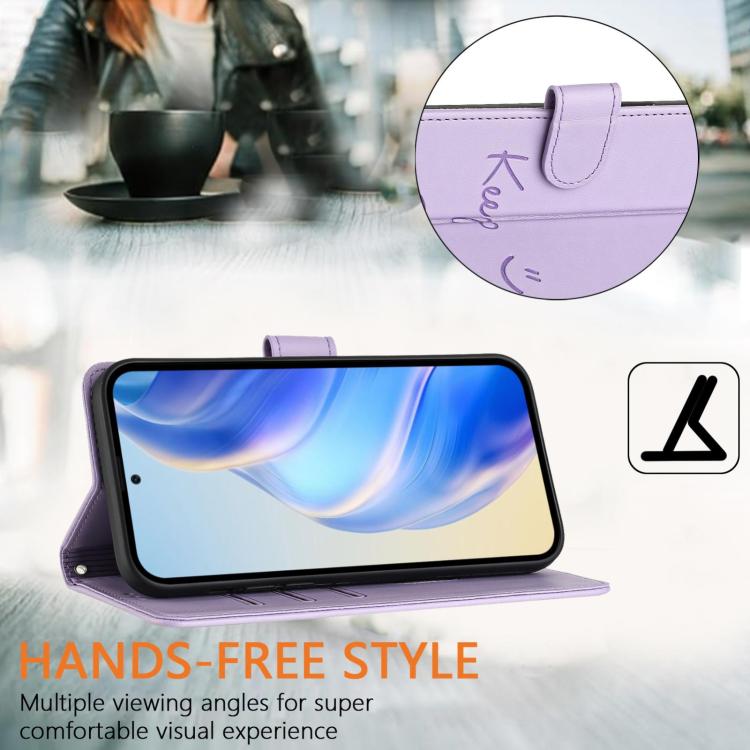 For iPhone Air Smile Embossing RFID Leather Phone Case