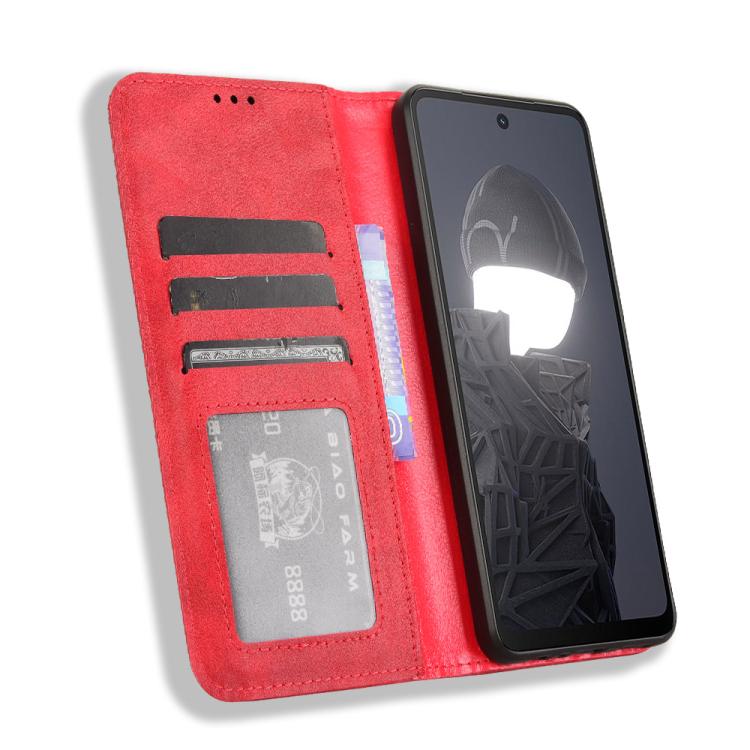 For HMD Fusion 5G Magnetic Buckle Retro Texture Leather Phone Case