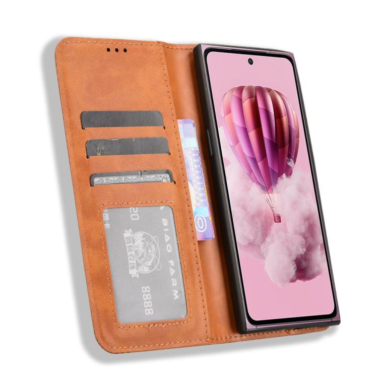 For HMD Skyline Magnetic Buckle Retro Texture Leather Phone Case