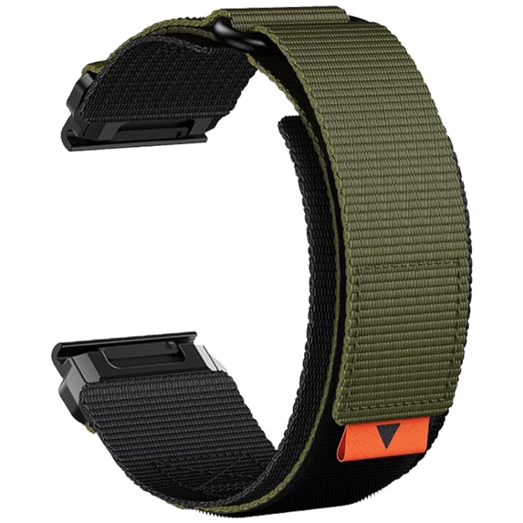For Garmin Fenix 7X Nylon Loop Hook And Loop Fastener Quick Release Watch Band