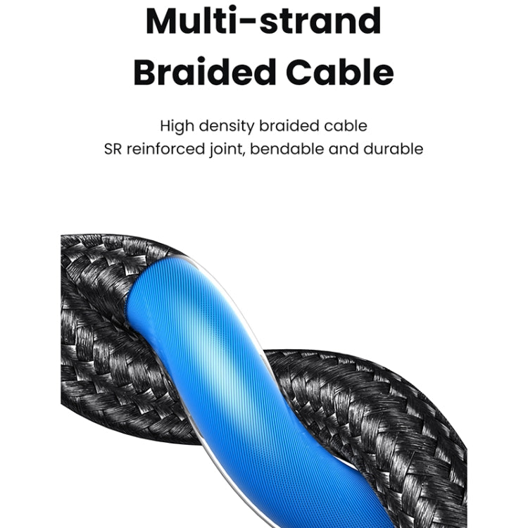 USAMS SJ740 1.2m 72W 2 in 1 Type-C Fast Charging Cable - Titanium Gray