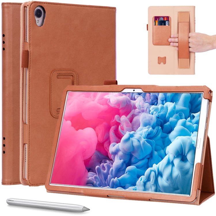 For Huawei MatePad 10.8 (2020) Business Retro Texture Horizontal Flip Leather Case with Holder & Card Slots & Hand Strap