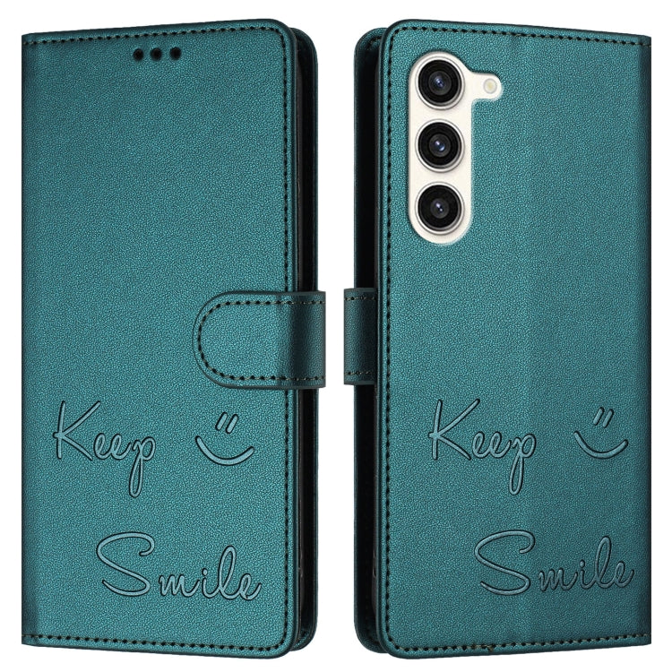 For Samsung Galaxy S23+ 5G Smile Embossing RFID Leather Phone Case