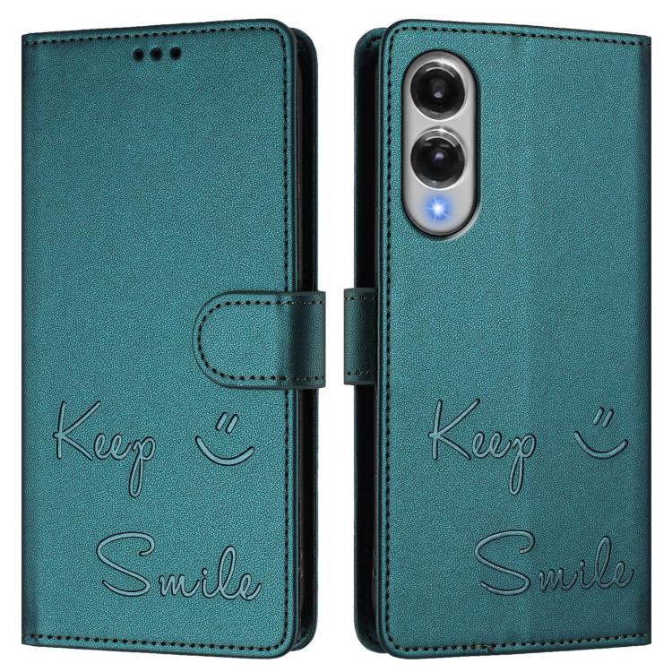 For Samsung Galaxy S25 Edge 5G Smile Embossing RFID Leather Phone Case