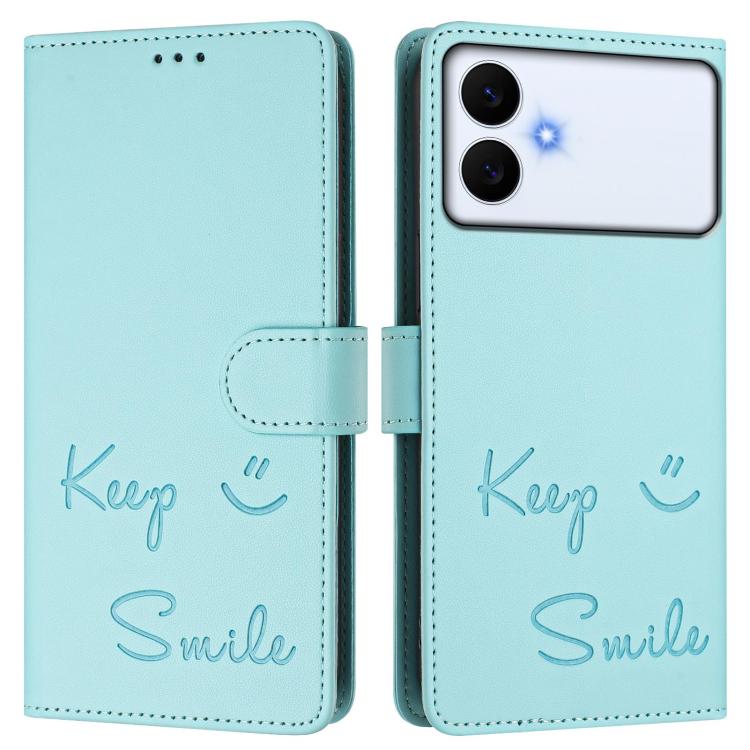 For Samsung Galaxy S26 Edge 5G Smile Embossing RFID Leather Phone Case