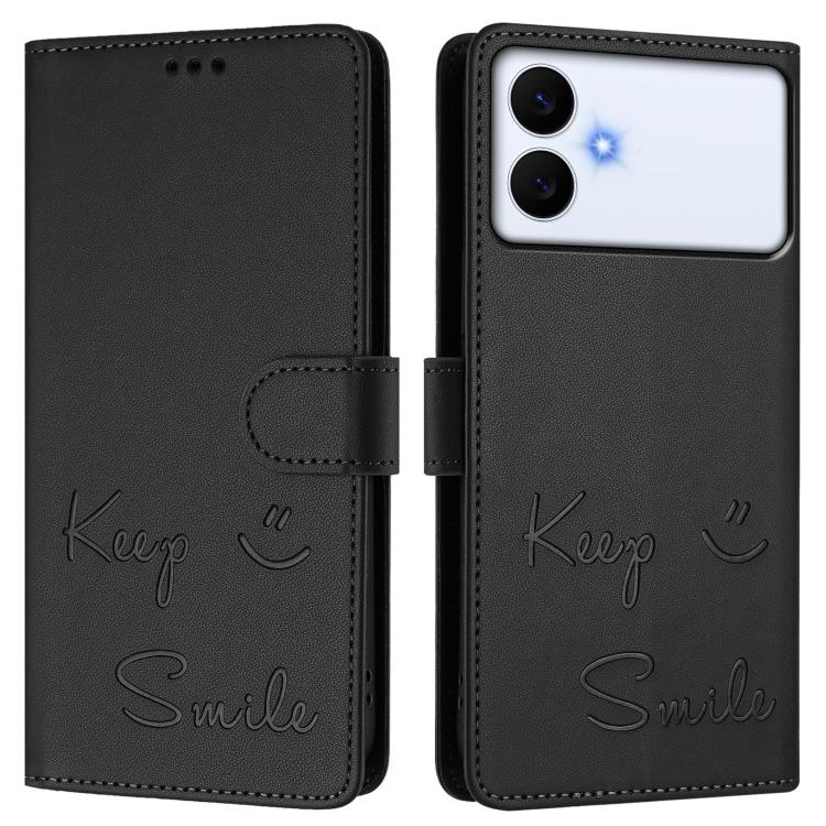 For Samsung Galaxy S26 Edge 5G Smile Embossing RFID Leather Phone Case
