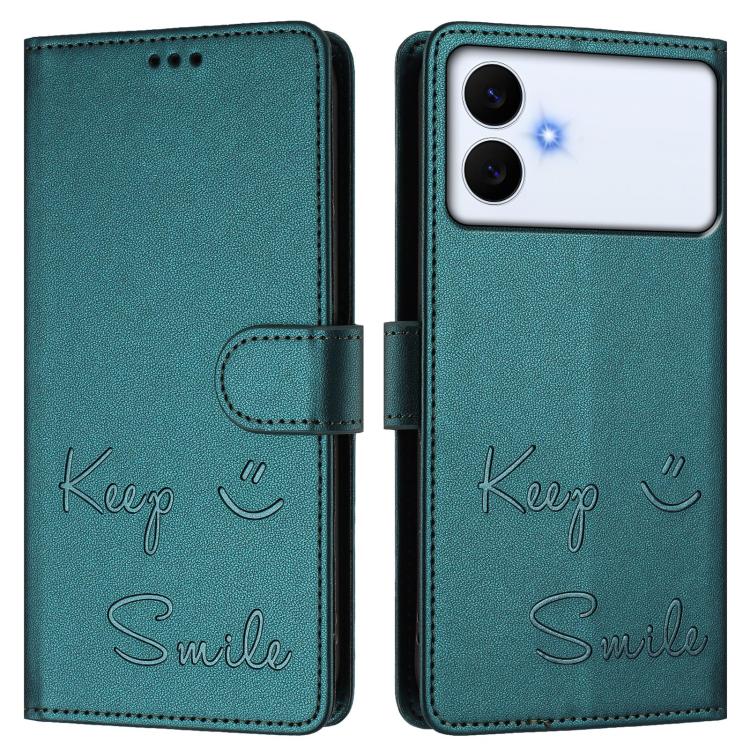 For Samsung Galaxy S26 Edge 5G Smile Embossing RFID Leather Phone Case