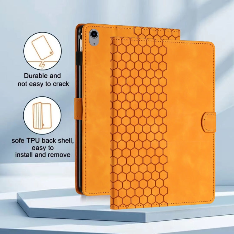 For iPad 2025 / 2022 Honeycomb Embossed Leather Smart Tablet Case