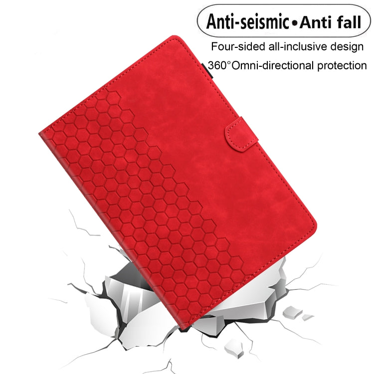 For iPad 2025 / 2022 Honeycomb Embossed Leather Smart Tablet Case