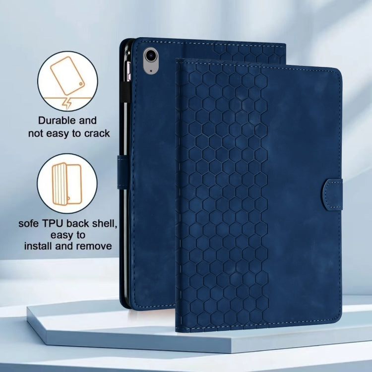 For iPad mini 6 / mini 2024 Honeycomb Embossed Leather Smart Tablet Case