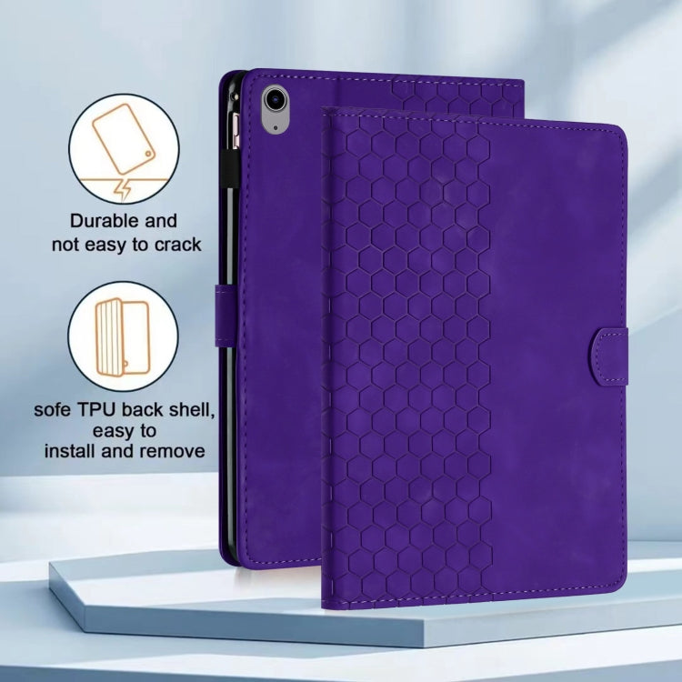For iPad mini 6 / mini 2024 Honeycomb Embossed Leather Smart Tablet Case