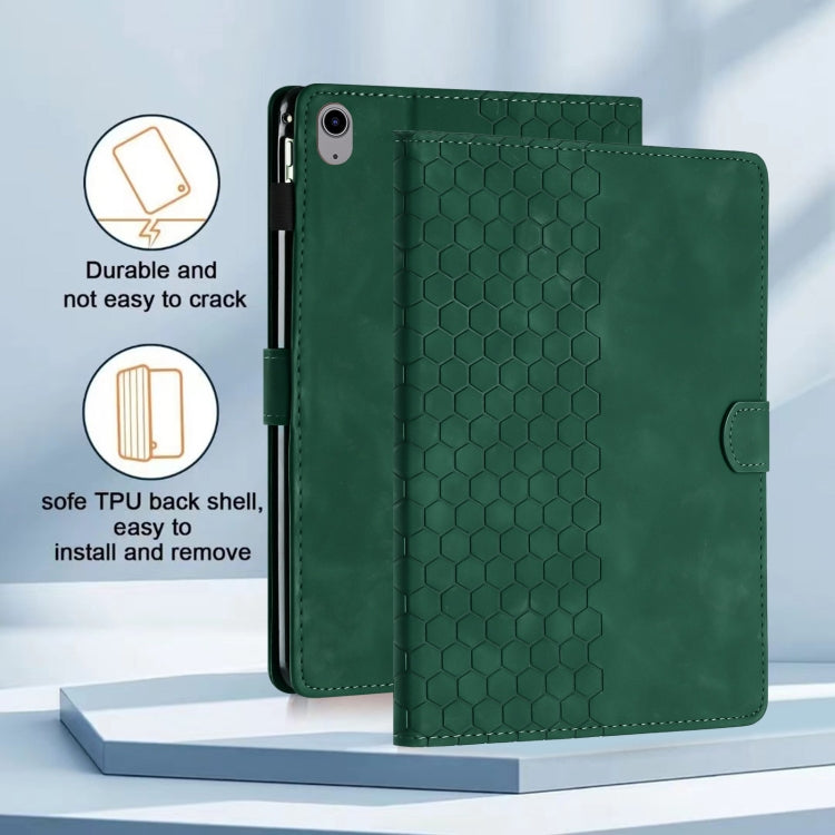 For iPad mini 6 / mini 2024 Honeycomb Embossed Leather Smart Tablet Case