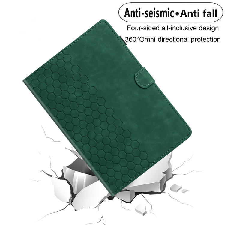 For iPad mini 6 / mini 2024 Honeycomb Embossed Leather Smart Tablet Case