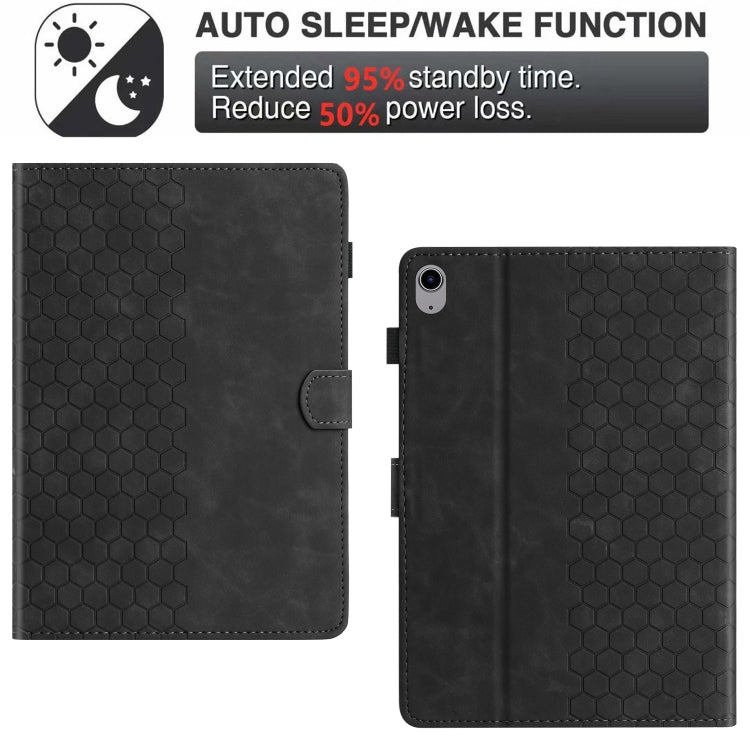 For iPad mini 6 / mini 2024 Honeycomb Embossed Leather Smart Tablet Case