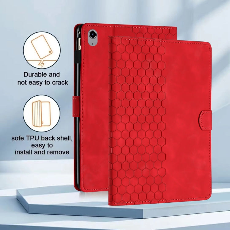 For iPad mini 6 / mini 2024 Honeycomb Embossed Leather Smart Tablet Case