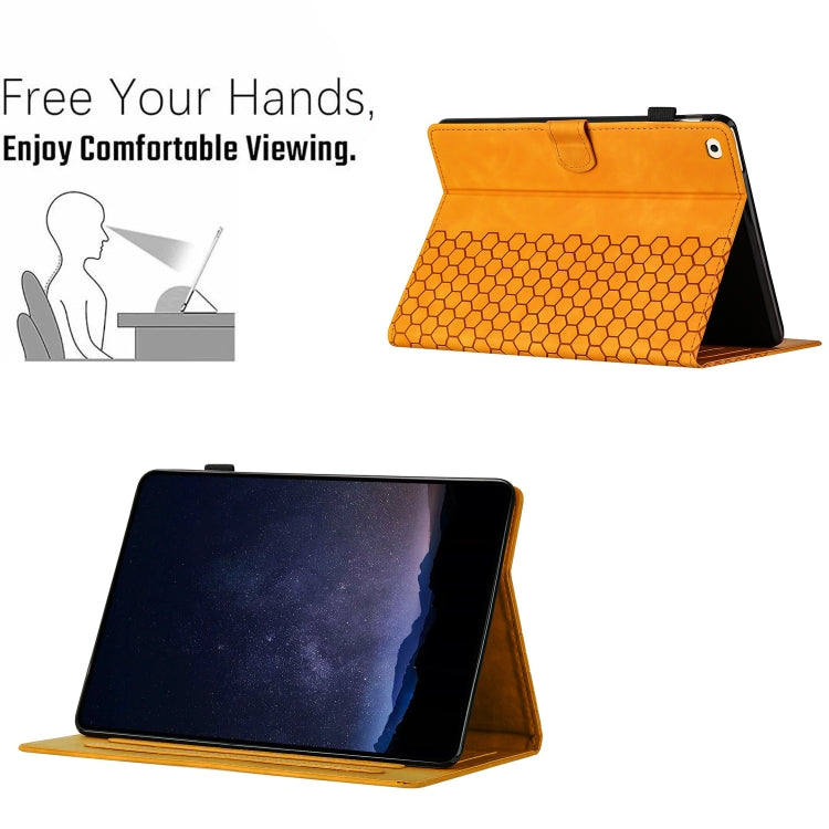 For iPad Pro 9.7 / 9.7 2018 / 2017 Honeycomb Embossed Leather Smart Tablet Case