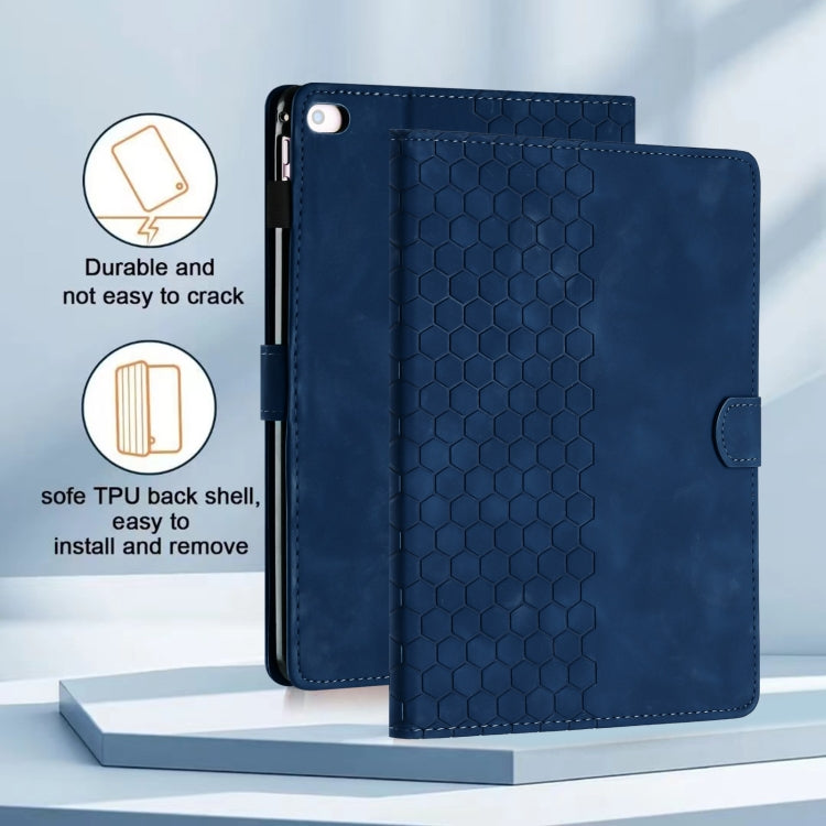 For iPad Pro 9.7 / 9.7 2018 / 2017 Honeycomb Embossed Leather Smart Tablet Case