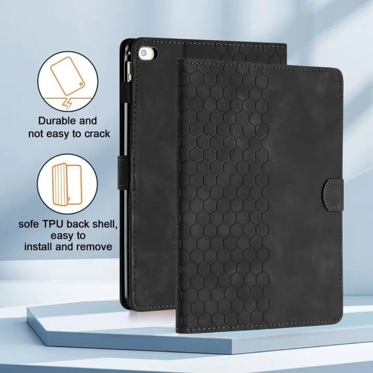 For iPad Pro 9.7 / 9.7 2018 / 2017 Honeycomb Embossed Leather Smart Tablet Case