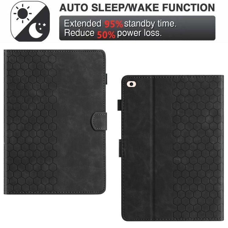 For iPad Pro 9.7 / 9.7 2018 / 2017 Honeycomb Embossed Leather Smart Tablet Case