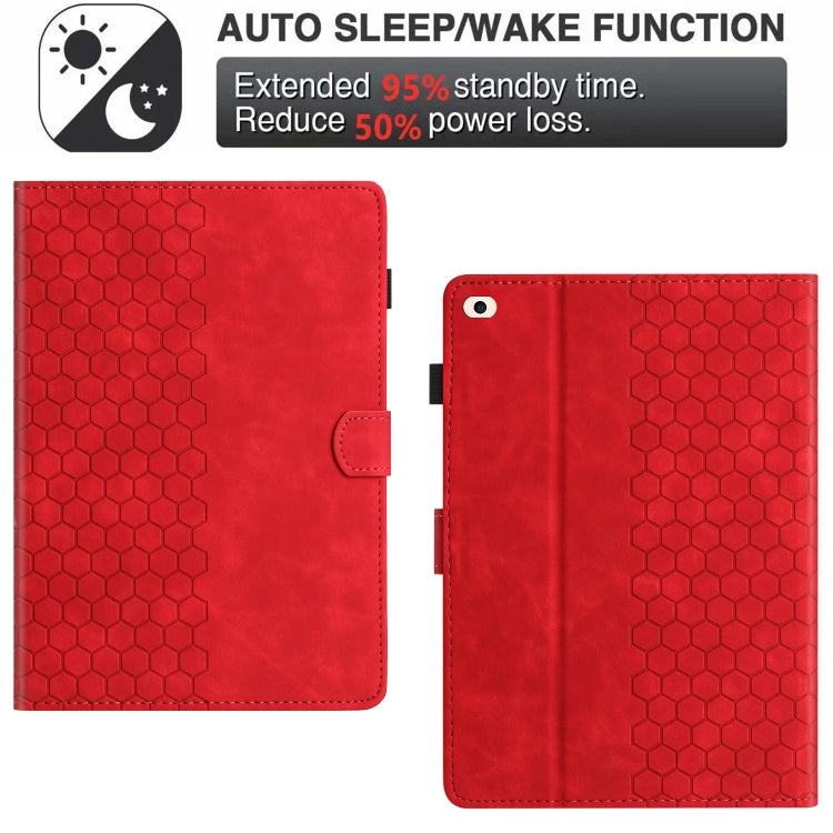 For iPad Pro 9.7 / 9.7 2018 / 2017 Honeycomb Embossed Leather Smart Tablet Case