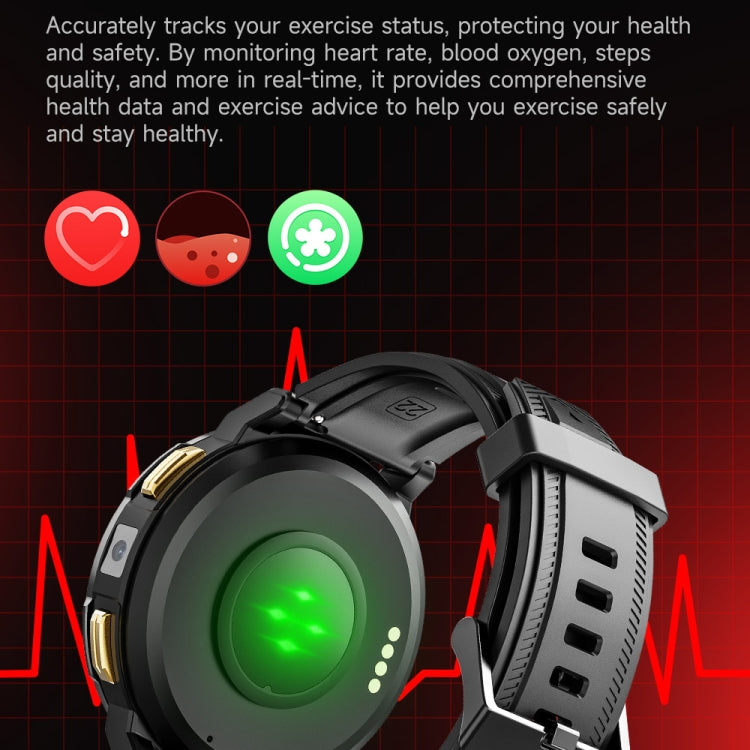 LEMFO Z1 1.43 inch AMOLED Screen Smart Watch, 4G Network Android 8.1, 4GB+64GB, Eurasian Version - Black
