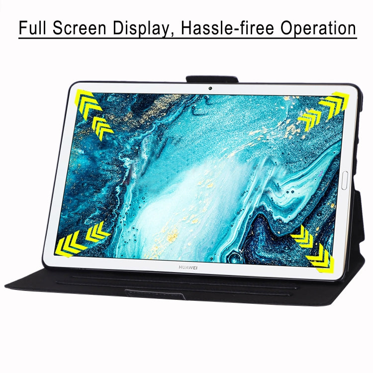 For Huawei MatePad 10.8 (2020) Ultra-thin Carbon Fiber Front Support Horizontal Flip Leather Case with Holder