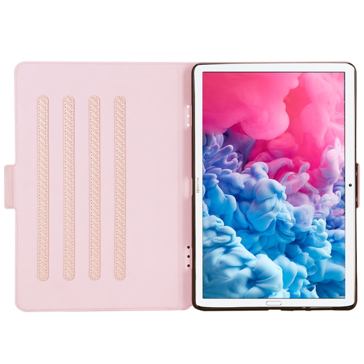 For Huawei MatePad 10.8 (2020) Ultra-thin Carbon Fiber Front Support Horizontal Flip Leather Case with Holder