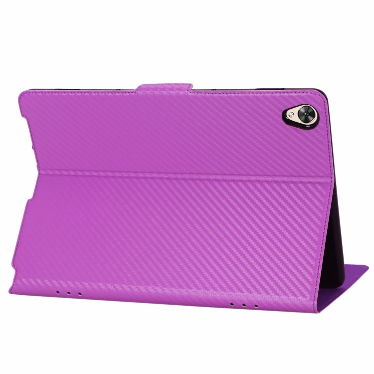 For Huawei MatePad 10.8 (2020) Ultra-thin Carbon Fiber Front Support Horizontal Flip Leather Case with Holder