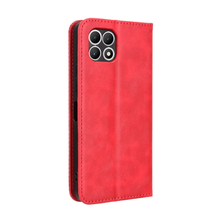 For T-Mobile Revvl 7 5G Magnetic Buckle Retro Texture Leather Phone Case