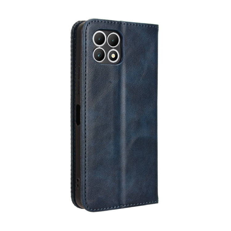 For T-Mobile Revvl 7 5G Magnetic Buckle Retro Texture Leather Phone Case