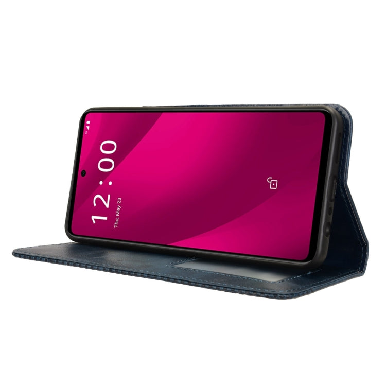 For T-Mobile Revvl 7 Pro 5G Magnetic Buckle Retro Texture Leather Phone Case