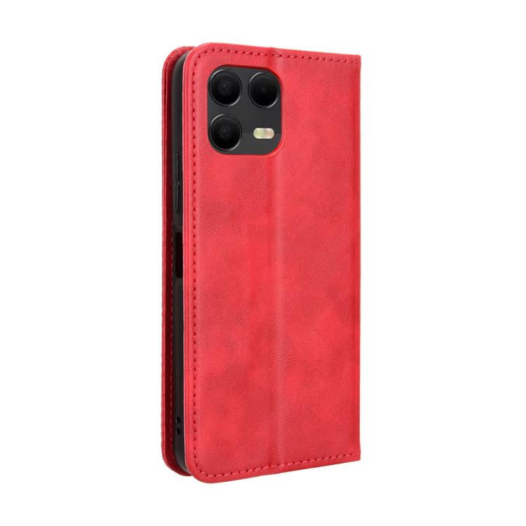 For T-Mobile Revvl 8 Pro 5G Magnetic Buckle Retro Texture Leather Phone Case