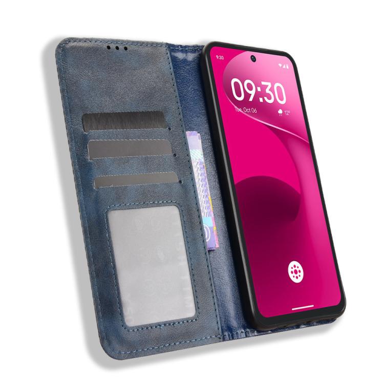 For T-Mobile Revvl 8 Pro 5G Magnetic Buckle Retro Texture Leather Phone Case