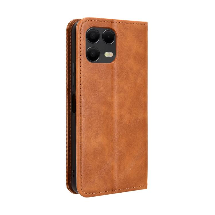 For T-Mobile Revvl 8 Pro 5G Magnetic Buckle Retro Texture Leather Phone Case