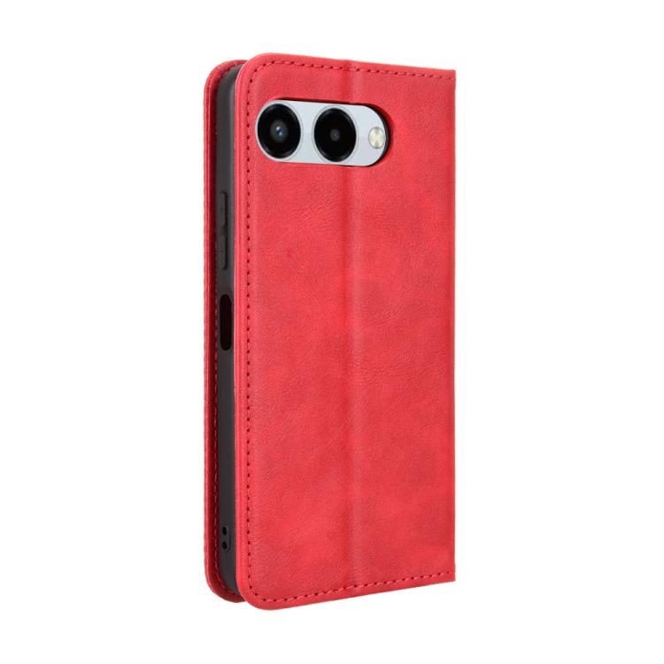 For T-Mobile Revvl 8 5G Magnetic Buckle Retro Texture Leather Phone Case