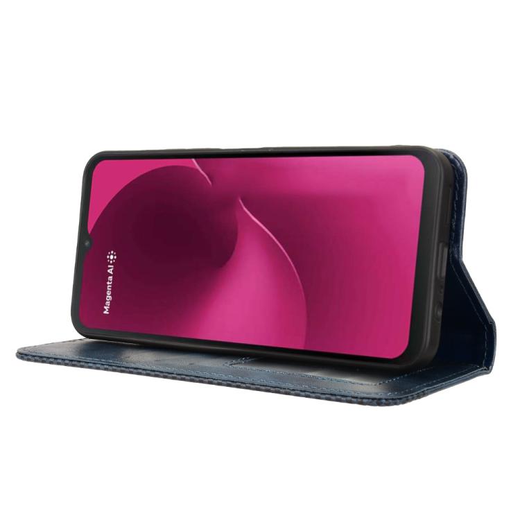 For T-Mobile Revvl 8 5G Magnetic Buckle Retro Texture Leather Phone Case