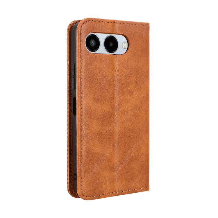 For T-Mobile Revvl 8 5G Magnetic Buckle Retro Texture Leather Phone Case