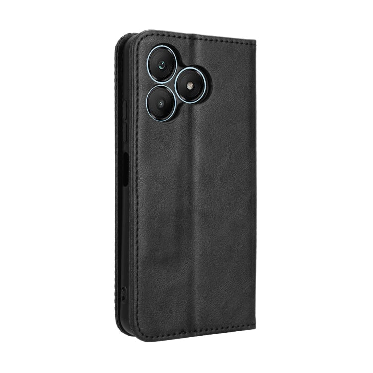 For Wiko T20 Magnetic Buckle Retro Texture Leather Phone Case