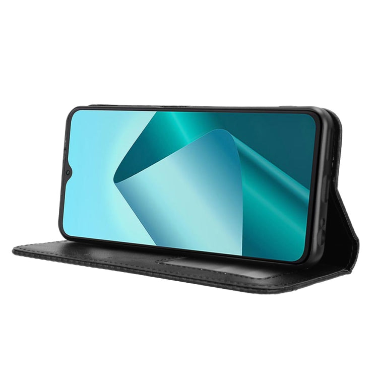 For Wiko T20 Magnetic Buckle Retro Texture Leather Phone Case