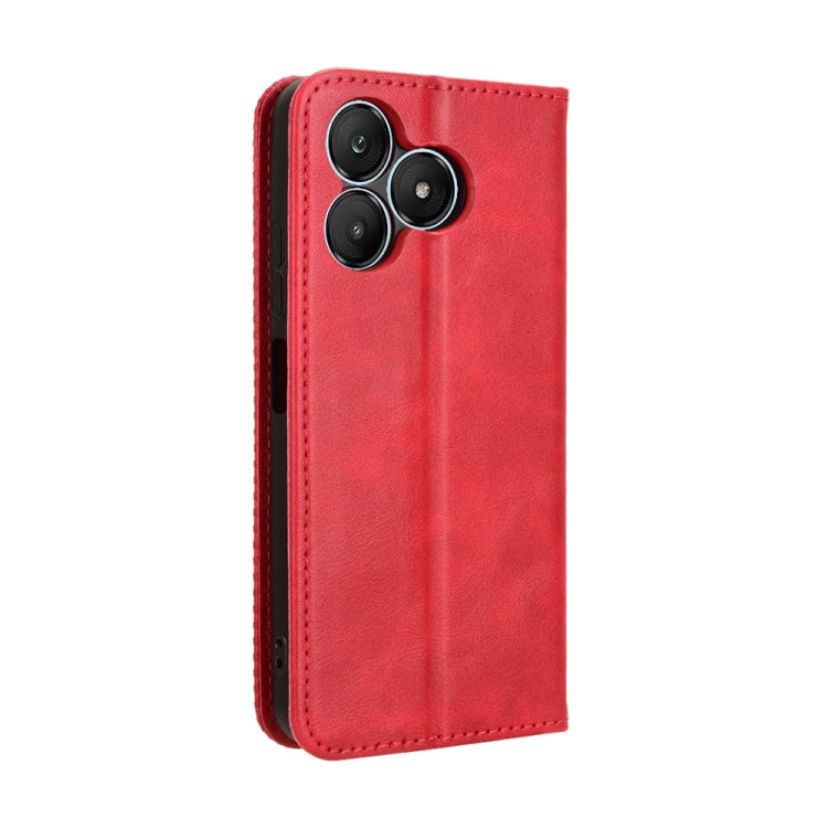 For Wiko T20 Magnetic Buckle Retro Texture Leather Phone Case