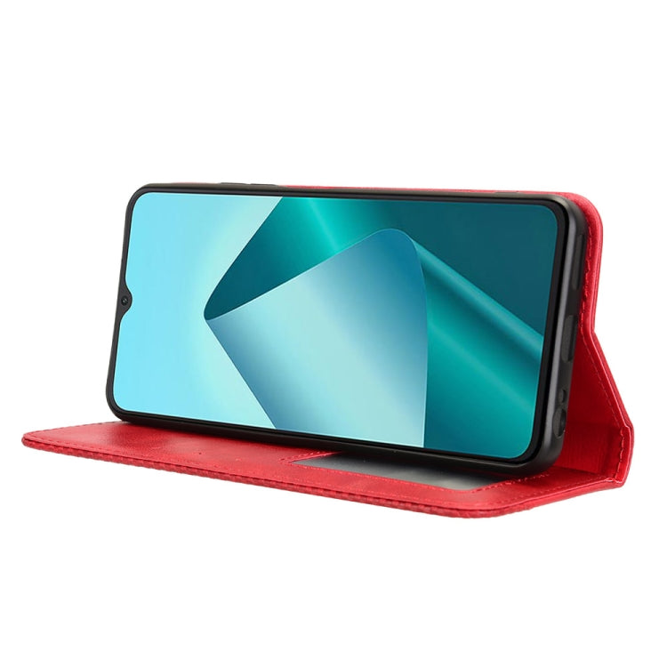 For Wiko T20 Magnetic Buckle Retro Texture Leather Phone Case