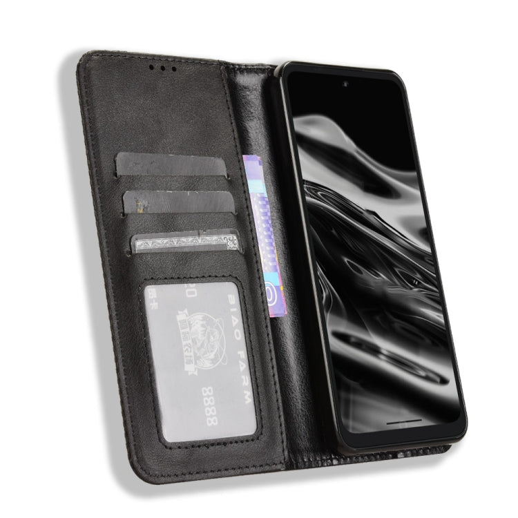 For XReal Beam Pro Magnetic Buckle Retro Texture Leather Phone Case