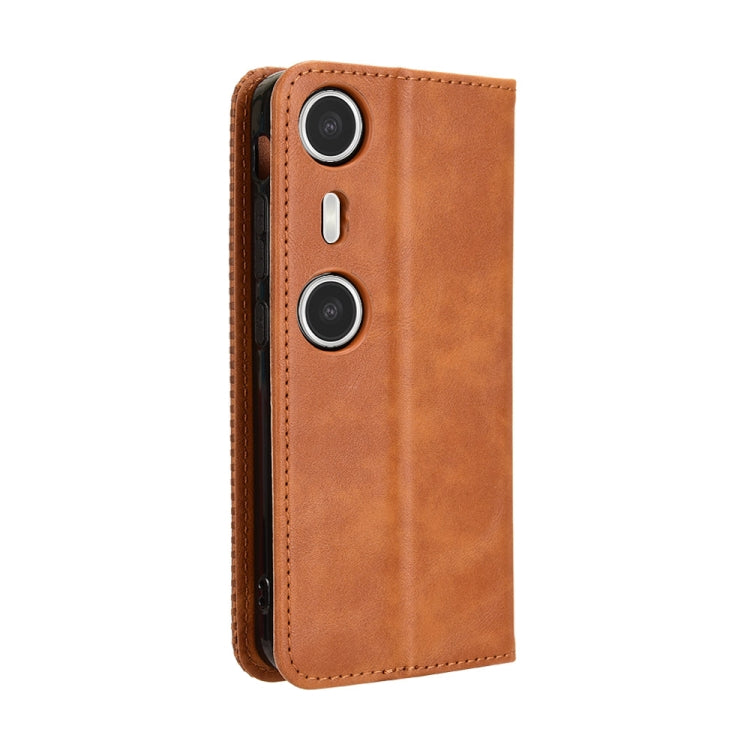 For XReal Beam Pro Magnetic Buckle Retro Texture Leather Phone Case