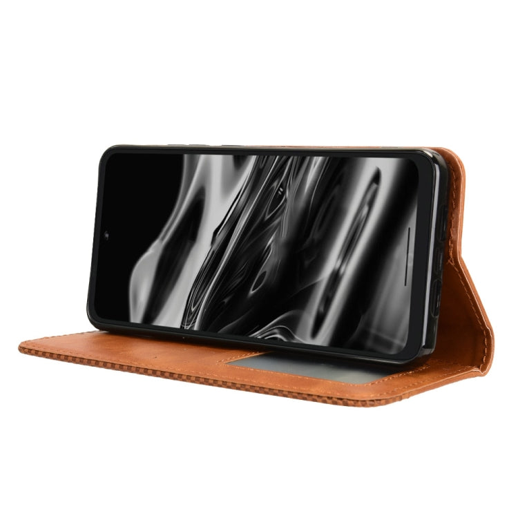 For XReal Beam Pro Magnetic Buckle Retro Texture Leather Phone Case