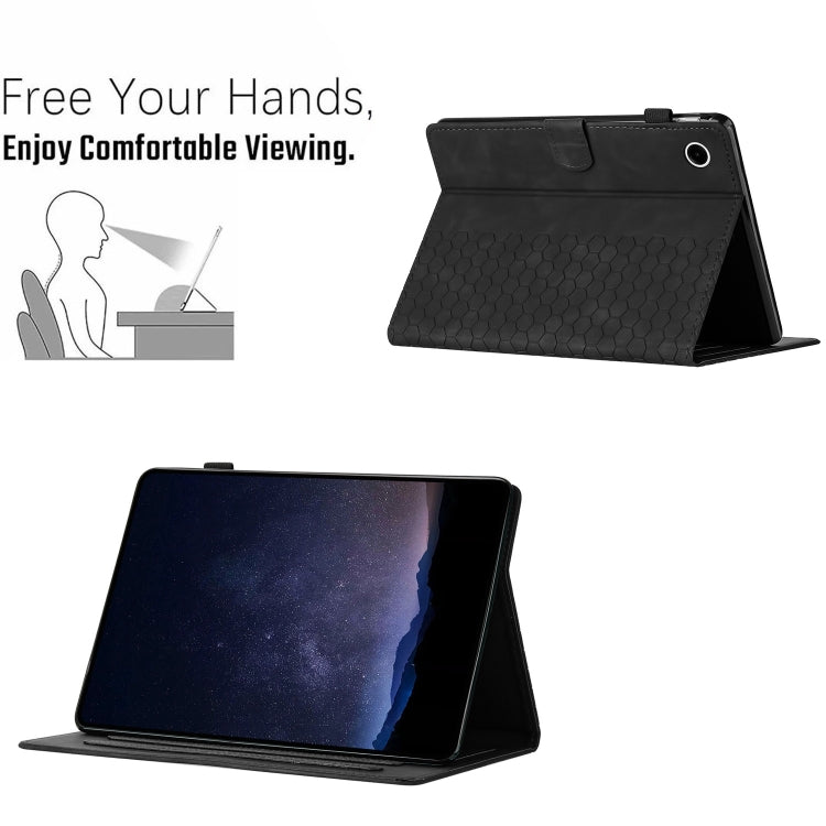 For Huawei MatePad T10 / T10S Honeycomb Embossed Leather Tablet Case
