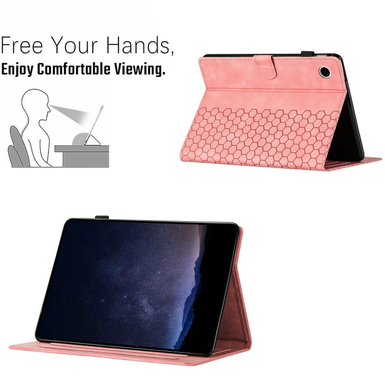 For Huawei MatePad T10 / T10S Honeycomb Embossed Leather Tablet Case