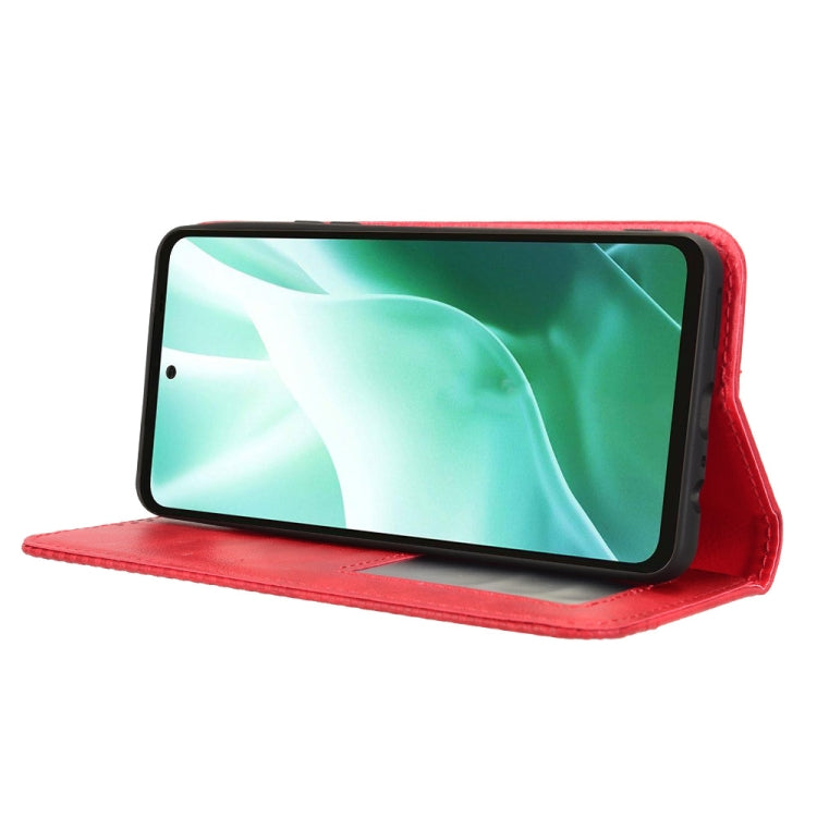For Fujitsu Arrows We2 Plus Magnetic Buckle Retro Texture Leather Phone Case