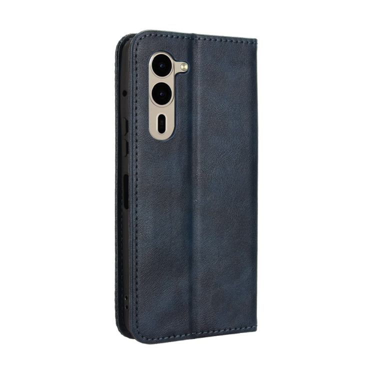 For Fujitsu Arrows We2 Plus Magnetic Buckle Retro Texture Leather Phone Case