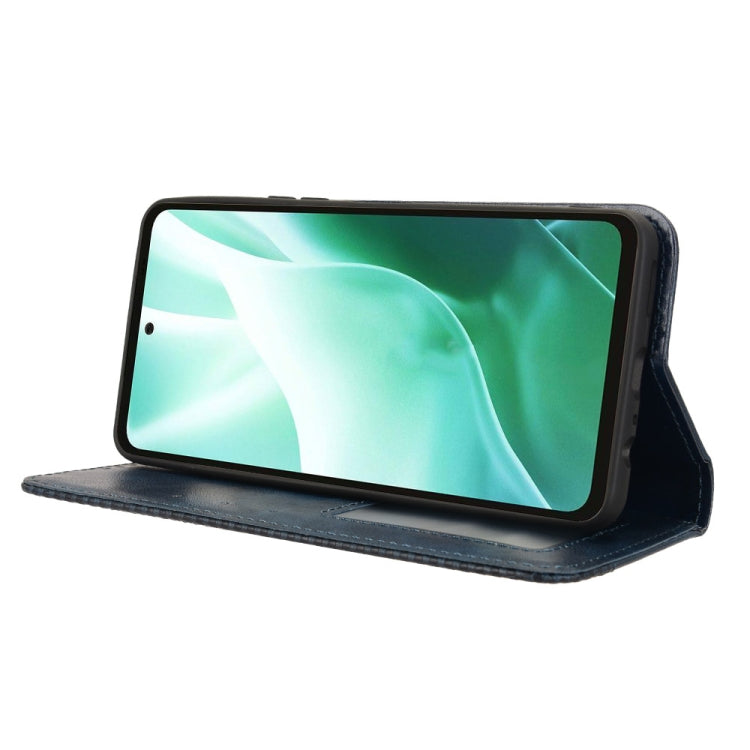 For Fujitsu Arrows We2 Plus Magnetic Buckle Retro Texture Leather Phone Case